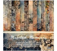 Scrapbook Paper,24 Sheets Vintage Decorative Craft Scrapbooking Paper Pad 6x6 Single-Side Printing Junk Journal Background Paper for Card Making Art Album Collage Scrapbook Supplies
