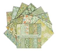 Scrapbook Paper, 24 Sheets Vintage Floral Craft Patterned Paper Pad 11.8x11.8 Double-Side Delicate Botanical Decorative Papers Supplies for Card Making Decorative Background Art Album (C)