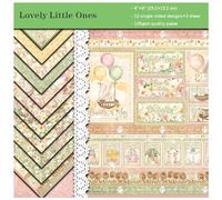 Scrapbook Paper, 6"x 6", 36 Sheets Balloon Pattern Paper Pack, 135gsm Single-sided Prints Cardstock DIY Photo Album Background Card Making