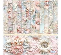 Scrapbook Paper 6x6, 24 Sheets Vintage Scrapbooking Floral Single-Side Paper Pack for Art Album Junk Journal Card Making Decorative Scrapbook Supplies