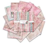 Scrapbook Paper 6x6 Inch, 24 Sheets Double-Sided Patterned Cardstock, 160GSM Floral Craft Paper for Scrapbooking, Card Making, Junk Journal, DIY Art Projects (Retro B)