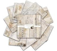 Scrapbook Paper 6x6 Inch, 24 Sheets Double-Sided Patterned Cardstock, 160GSM Floral Craft Paper for Scrapbooking, Card Making, Junk Journal, DIY Art Projects (Retro A)