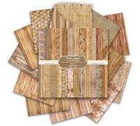 Scrapbook Paper 6x6 Inch, 24 Sheets Double-Sided Patterned Cardstock, 160GSM Floral Craft Paper for Scrapbooking, Card Making, Junk Journal, DIY Art Projects (Retro E)