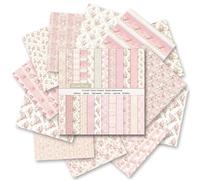 Scrapbook Paper 6x6 Inch, 24 Sheets Double-Sided Patterned Cardstock, 160GSM Floral Craft Paper for Scrapbooking, Card Making, Junk Journal, DIY Art Projects (Pink)