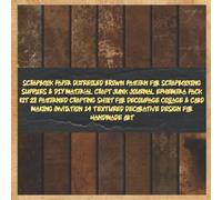 scrapbook paper distressed brown pattern for scrapbooking supplies & DIY material craft junk journal ephemera pack kit 28 patterned crafting sheet for ... textured decorative design for handmade art