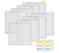 Scrapbook Paper Organizer - Clear Cardstock Storage, Transparent Project Sleeve, Portable Case Featuring Sticky Index Tabs | Large Sorting Solutions for Photos 12x12