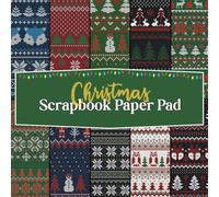 Scrapbook Paper Pad: 10 Knitted Style Christmas Patterns: 20 Double-sided Sheets 8.5" x 8.5": Paper For Scrapbooking