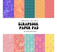 Scrapbook Paper Pad: Bright Colourful Retro Patterns, Double Sided (Scrapbook Paper Pads)