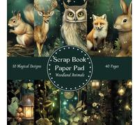 Scrapbook Paper Pad Decorative Patterned Enchanted Woodland Animals Squirrels Rabbits Foxes 8" x 8" for Cardmaking Junk Journal Decoupage Aesthetic ... double sided 40 pages (Magical Nature Series)