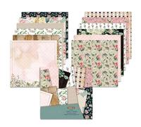 Scrapbook Paper Pads 12 x 12 inch, 24 Sheets/12 Styles Single-Sided Vintage Floral Craft Paper, Origami Paper for Junk Journals Greeting Cards, Photo Album Decoration