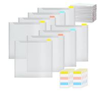 Scrapbook Paper Storage Organizer - 12x12 Paper Storage | Cardstock Organizer | Clear Top-Loading Sleeves with Adhesive Index Tabs for Holding Vinyl, Photos, & Crafting Project Files