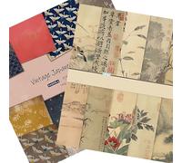 Scrapbook Paper Vintage, 24 Sheets/12 Designs 6x6 Chinese Japanese Style DIY Stationery (1 Pack Chinese + 1 Pack Japanese)