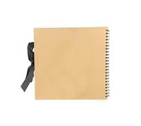Scrapbook Photo Album Large 30 x 30cm Brown Square Scrap Book Photo Album With 40 sheets 80 pages and Ribbon Closure Ideal for Wedding Family Baby Vacation Arts Crafts DIY