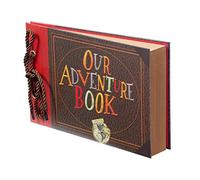 Scrapbook Photo Album, Our Adventure Book Scrapbook, Embossed Words Hard Cover Movie Up Travel Journal Scrap Book, Scrapbooking Gift for Couple, Anniversary, Wedding, Travelling, Baby Shower, etc