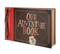 Scrapbook Photo Album,Our Adventure Book Scrapbook, Leather cover with embossed text Travel Scrapbook for Anniversary, Wedding, Valentines' gifts, Travelling, Baby Shower, Red