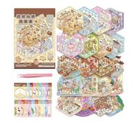 Scrapbook Sticker, Artistic Journaling Book Aesthetic Decorative Scrapbook Stickers for Adults Students Journaling Decorations