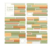 Scrapbook Sticker Book Exquisite Innovative English DIY Planner Sticker Decorative Stickers for Scrapbook Notebook Journal Diary Japanese Paper 20 Sheets (Type 3)