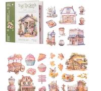 Scrapbook Stickers Set 50 Sheets Flower Nature Plant Adults Sticker Book Journaling Stickers Aesthetic Scrapbooking Supplies for Journaling Scrapbooking Decals (Life)