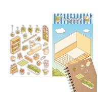 Scrapbook Stickers - Visual Flower Room Library Scene Sticker | House Stickers | Miniature Cut Scenes from Landscape Scenes Collage Sticker Book, Make Your Own Flower Room Library for Kids Adult