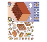 Scrapbook Stickers - Visual Flower Room Library Scene Sticker | House Stickers | Miniature Cut Scenes from Landscape Scenes Collage Sticker Book, Make Your Own Flower Room Library for Kids Adult