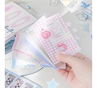 Scrapbook Supplies Kit - Vintage Scrapbooking Paper, M5 Pocket Size Junk Journal Supplies Kit | Sticky Note Sticker Card Charm 70 Pages Clear Notebook for Youth Crafting Memories