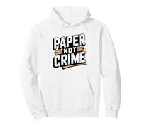 Scrapbooking Because Paper Crafts Beat Crime Funny Dark Pullover Hoodie