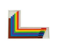 Scrapbooking Card Making Alignment Ruler Set, 7Pcs Color Coded L-Shaped Corner Guide Matting Spacer Tools with Storage Case, Precise Border Alignment Gauge for DIY Paper Craft A