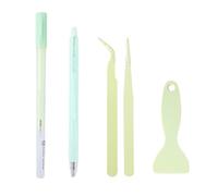 Scrapbooking Craft Tool Includes Adhesive Applicator Spatula Ceramic Cutter and Tweezers for Art Craft and Scrapbooking Ceramic Pen for Art Project