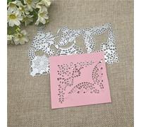 Scrapbooking Cutting Stencils,11x17.3cm Corner Angle Flow Metal Cutting Dies Mold Round Hole Label Tag Scrapbook Paper Craft