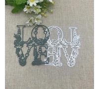 Scrapbooking Cutting Stencils,12.4x10.5cm Heart Letter Metal Cutting Dies Mold Round Hole Label Tag Scrapbook Paper Craft