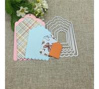 Scrapbooking Cutting Stencils,12.6x8.9cm Geometry Metal Cutting Dies Mold Round Hole Label Tag Scrapbook Paper Craft