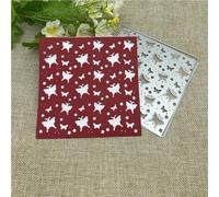 Scrapbooking Cutting Stencils,12x12cm Round Butterfly Frame Metal Cutting Die Keychain Heart Paper Key Chain Scrapbook Paper Craft