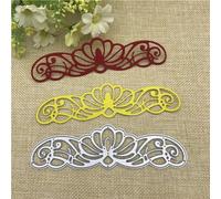 Scrapbooking Cutting Stencils,13.9x3.8cm Lace Metal Cutting Dies Mold Round Hole Label Tag Scrapbook Paper Craft