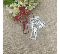 Scrapbooking Cutting Stencils,6.1x8.2cm Cross Lace Metal Cutting Dies Mold Round Hole Label Tag Scrapbook Paper Craft
