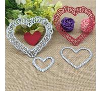 Scrapbooking Cutting Stencils,8.3x7.7cm Love Heart Metal Cutting Die Keychain Heart Paper Key Chain Scrapbook Paper Craft