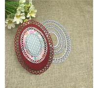 Scrapbooking Cutting Stencils,9.2x13cm Oval Circle Metal Cutting Dies Stencil Decoration Scrapbook Die Cuts Album Paper Craft