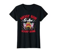 Scrapbooking Fun Tee Women Messy Bun Gettin Scrap Done T-Shirt