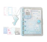 Scrapbooking Journal Kit | M5 Pocket Scrapbook Binder,with Sticky Note Sticker Card Charm 70 Pages Clear Notebook for Youth Crafting Travel Wedding Memories School