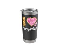 Scrapbooking Leopard Cheetah Heart I Love Scrapbooking Stainless Steel Insulated Tumbler