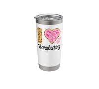 Scrapbooking Leopard Cheetah Heart I Love Scrapbooking Stainless Steel Insulated Tumbler