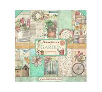 Scrapbooking Small Pad 10 Sheets cm 20.3 x 20.3 cm (8 x 8 Inches) - Garden