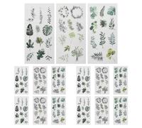 Scrapbooking Stickers, 15 Sheets Plants Stickers, DIY Botanical Stickers Pre-Cut Vintage Leaf Stickers, Washi Stickers for Scrapbooks, Planners, Journal Supplies, Notebook, Laptop, Card, Calendar