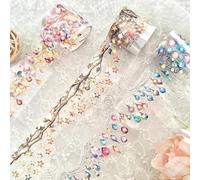 Scrapbooking Tape for Lighting, 3 Rolls PET Washi Tape Set, Scrapbook Accessories Stickers for Junk Journaling, Bullet Journal, DIY Crafts, Painting (Lighting Surround 1)