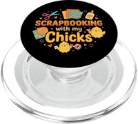 Scrapbooking With My Chicks Cute Craft Hobby PopSockets PopGrip for MagSafe