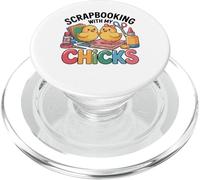 Scrapbooking With My Chicks Funny Craft Hobby PopSockets PopGrip for MagSafe