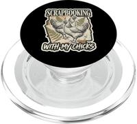 Scrapbooking With My Chicks Funny Vintage Crafter Graphic PopSockets PopGrip for MagSafe