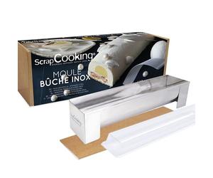 ScrapCooking 1910 Yule Log Mould with Insert Stainless Steel Multi-Coloured 30 x 8 x 6.5 cm