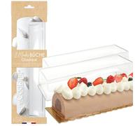 SCRAP COOKING ScrapCooking 2 Log Moulds Recycled PET Classic - Pastry Accessories Christmas Dessert - 1960