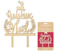 Scrapcooking 4999 Wooden Cake Topper Merry Christmas