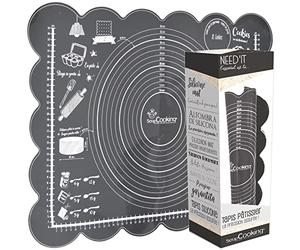 ScrapCooking 5254 Silicone Pastry Mat, Charcoal Grey, 60 x 43.5 x 0.2 cm